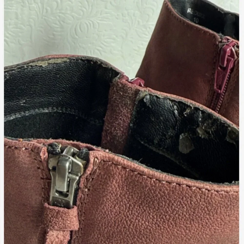 Steve Madden Reduxx Women’s Boots 10 Wine Red Leather‎ Vintage Style Never Worn